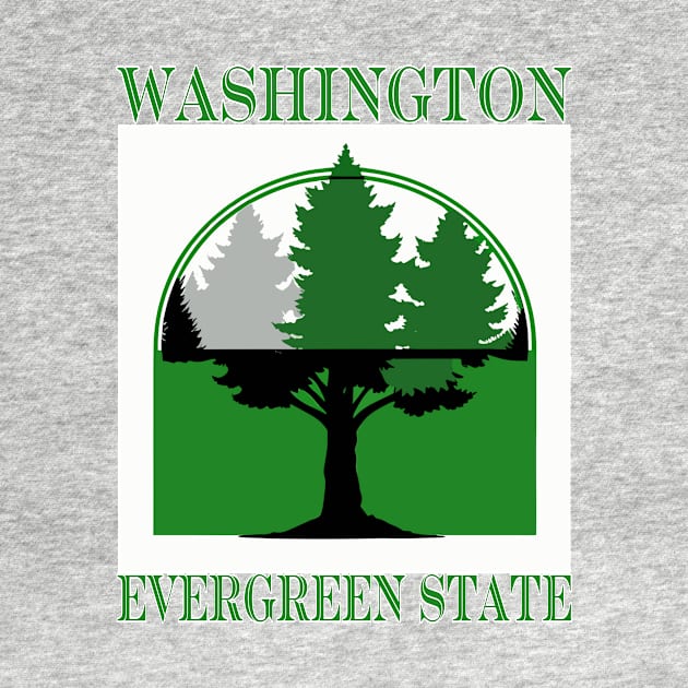 Washington Evergreen State by Lit Birdy